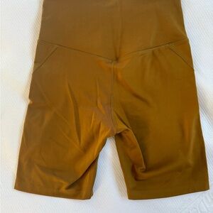 Girlfriend Collective Mustard Yellow Bike Shorts